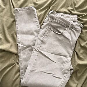 American Eagle Outfitters Women's Light Green Skinny Jeans